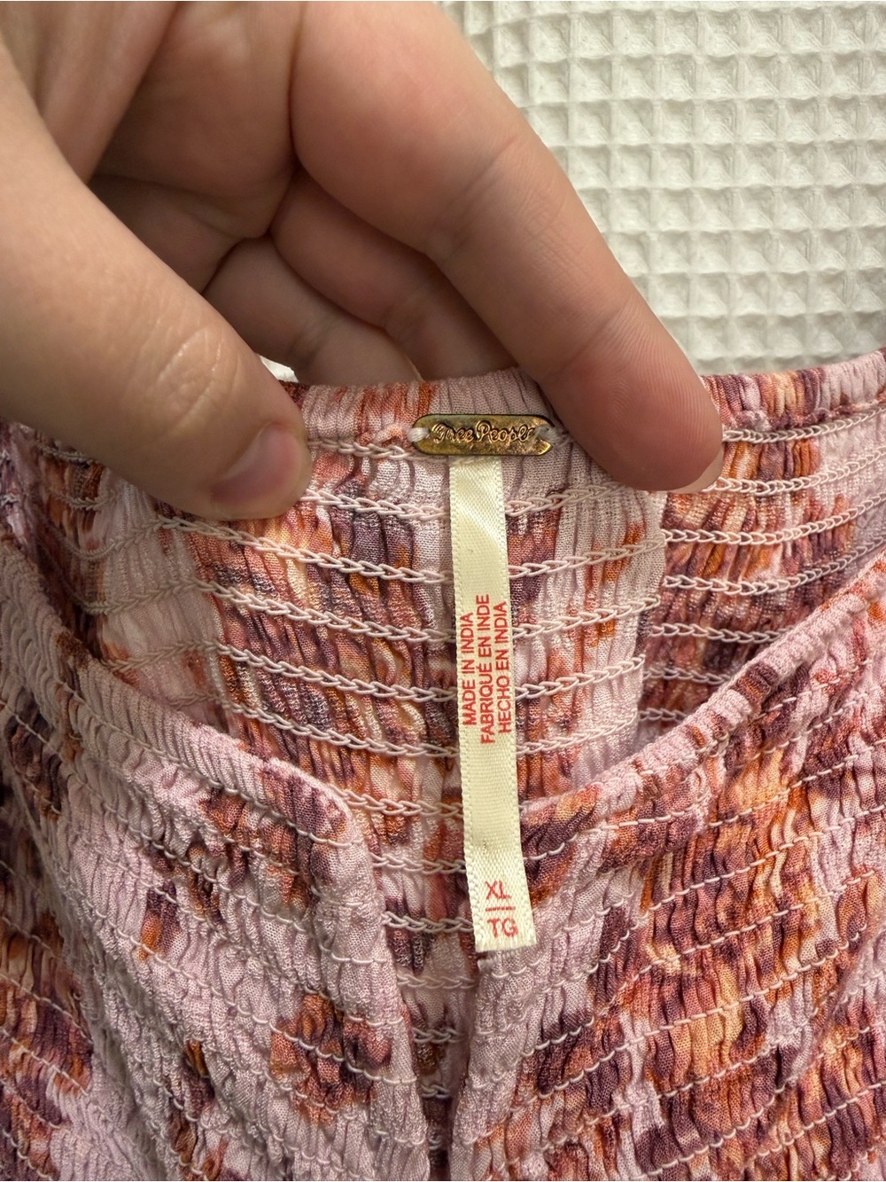 Free People Jaymes Pink Floral Maxi Dress - size XL - Picture 6 of 11